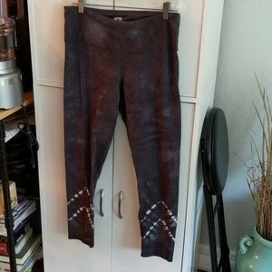 Bros dark blue patterned leggings ankle length